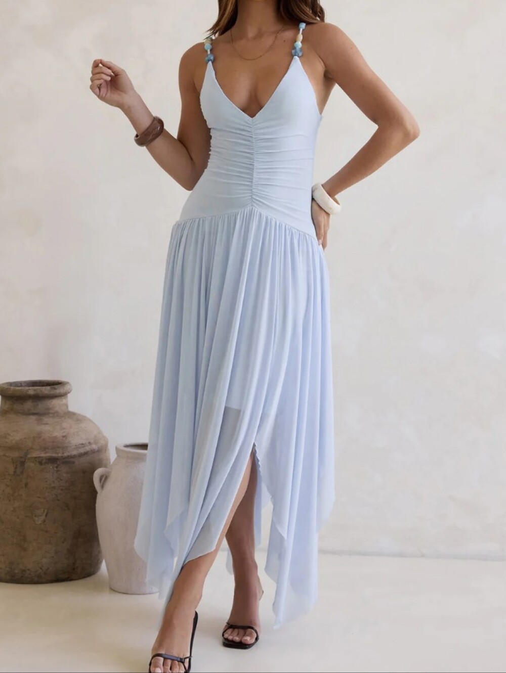 Fortunate One Call Me Later Mesh Maxi Dress - S